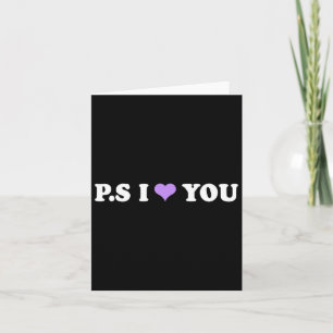Carte Ps I Love You Day Violet Funny Valentine correspon