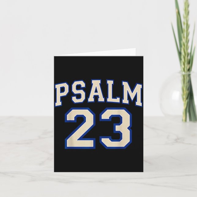 Carte Psalm 23 Christian Faith Ivory And Blue Varisty Le (Devant)