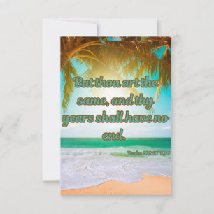 Carte Psaume 102:27 KJV Bible Verse Pic Greeting Card