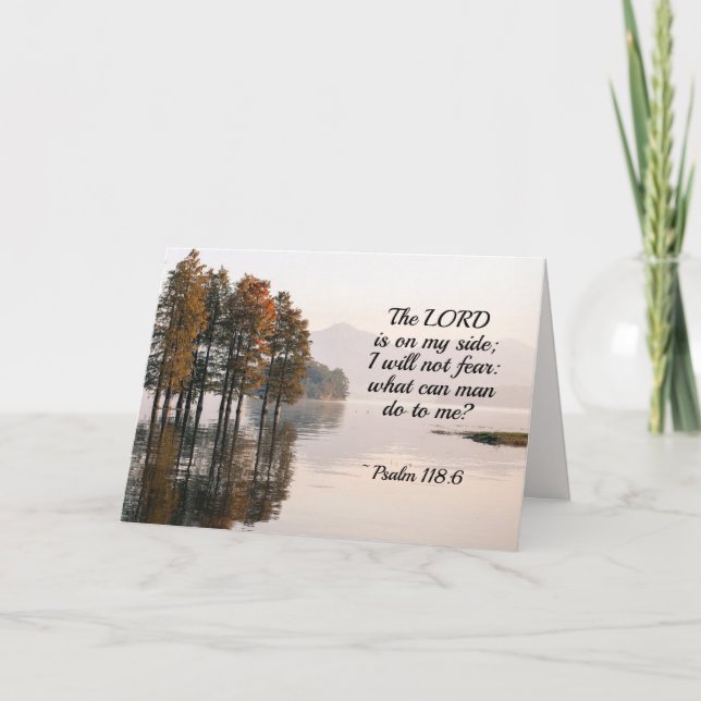 Carte Psaume 118:6 Seigneur est de mon côté Je ne crains (Devant)