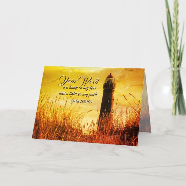 Carte Psaume 119:105 Ta Parole est une lampe à mes pieds (Devant)