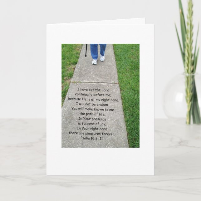 Carte Psaume 16:8,11 (Devant)