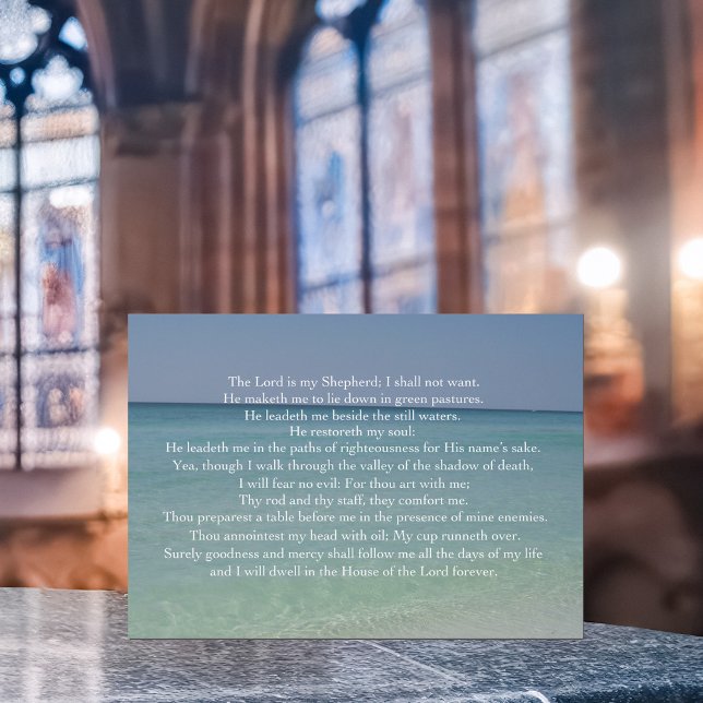 Carte Psaume 23 Le Seigneur est Mon Berger Belle Plage (Créateur téléchargé)