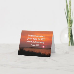 Carte Psaume 30:5 Les pleurs peuvent durer toute la nuit