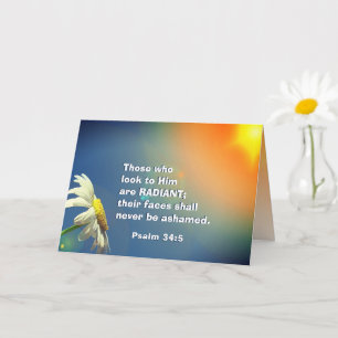 Carte Psaume 34:5 Ceux qui le regardent sont la Bible RA