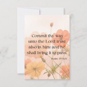 Carte Psaume 37:5 KJV Bible Écriture Pic Salutation