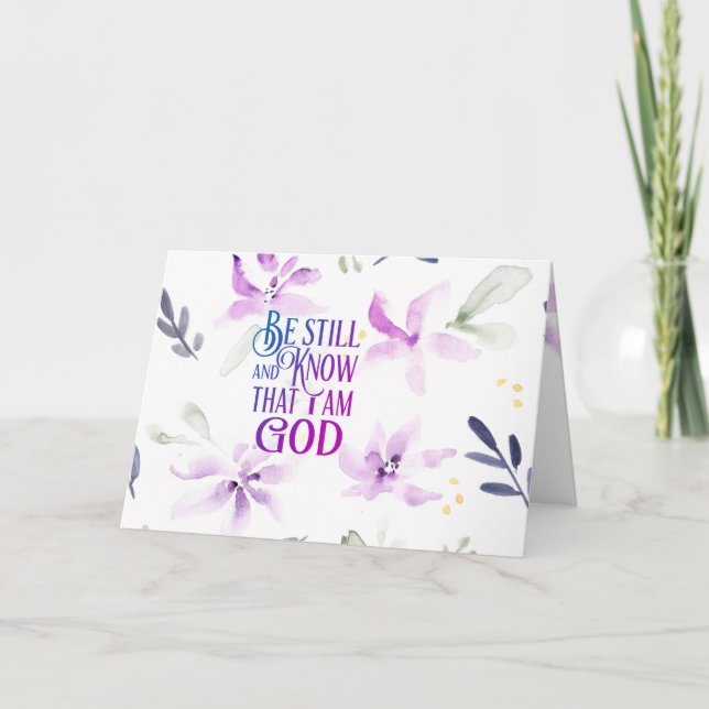 Carte Psaume 46:10 Be Still and Know that I (Devant)