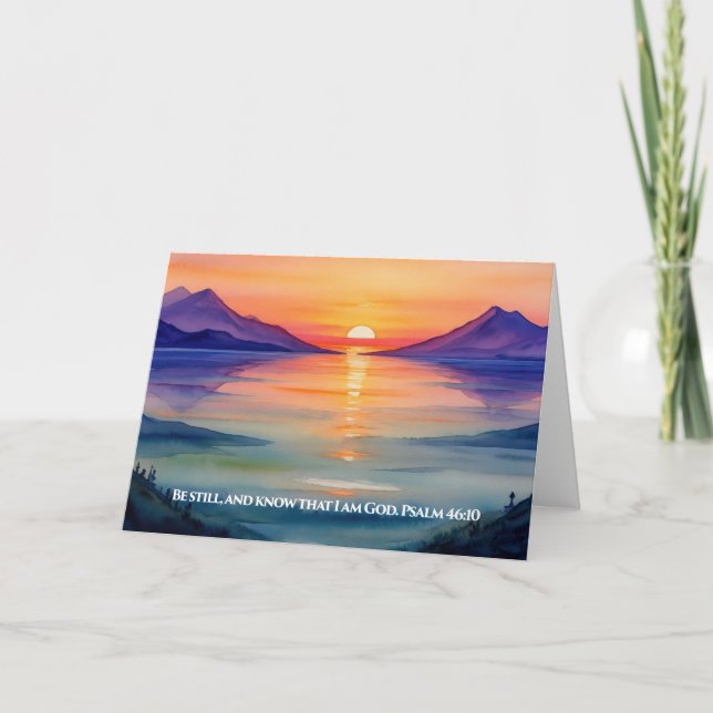 Carte Psaume 46:10 Restez tranquille, et sachez que je s (Devant)