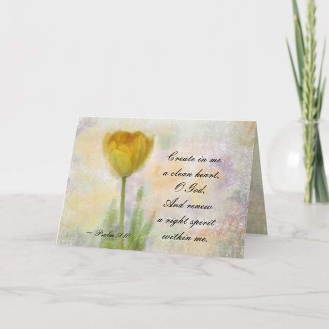 Carte Psaume 51:10 Créer en moi un coeur propre O Dieu T (Devant)