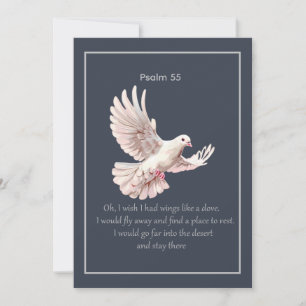Carte Psaume 55 Citation Chrétienne Introverti Fuir