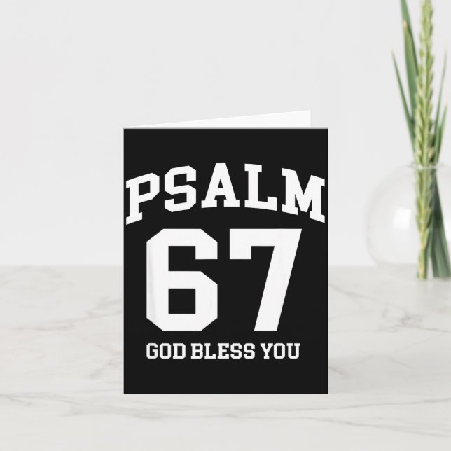 Carte Psaume 67 chrétien 6 7 Six Sept Jésus drôle Meme  (Devant)