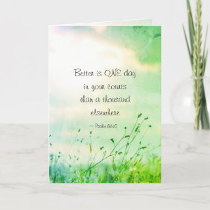 Carte Psaume 84:10 Mieux vaut un jour dans vos tribunaux