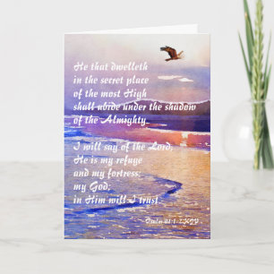 Carte Psaume 91:1-2 Celui qui demeure dans le lieu secre