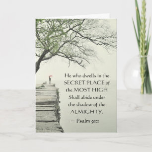 Carte Psaume 91:1 Celui qui habite à la place SECRET