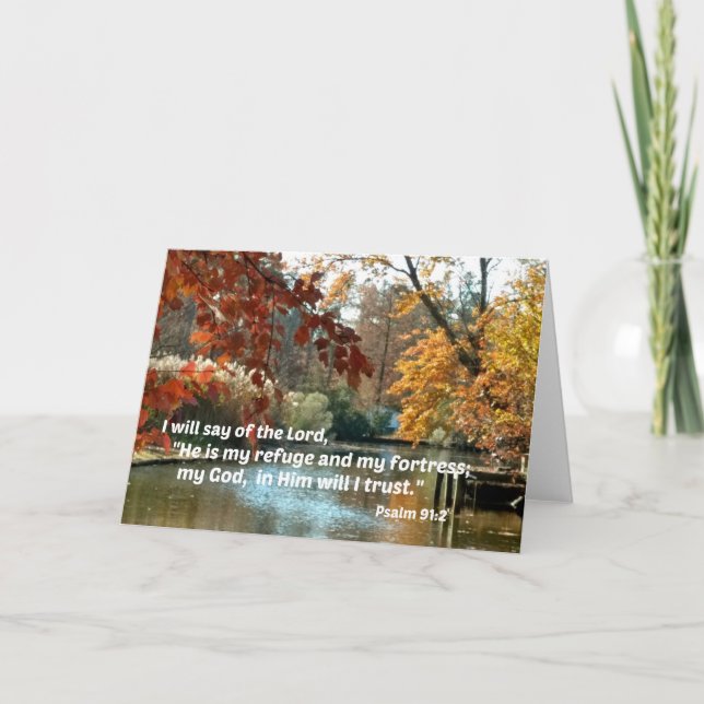 Carte Psaume 91:2 Je dirai du Seigneur (Devant)