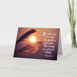 Carte Psaume 91:4 Il vous couvrira de ses plumes