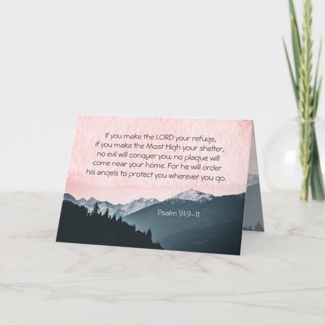 Carte Psaume 91:9-11 Si vous faites de l'Éternel votre r (Devant)