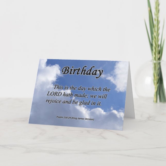 Carte Psaume d'anniversaire 118-24 (Devant)