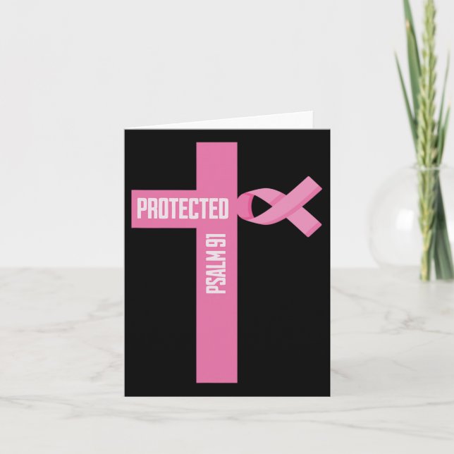 Carte Psaume protégée 91 Christian 91ème Psaume Bible Br (Devant)