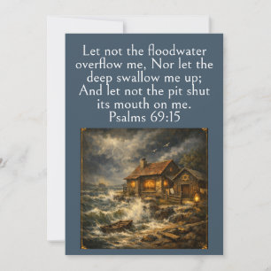 Carte Psaumes 69:15 Verset biblique, Encouragement des É