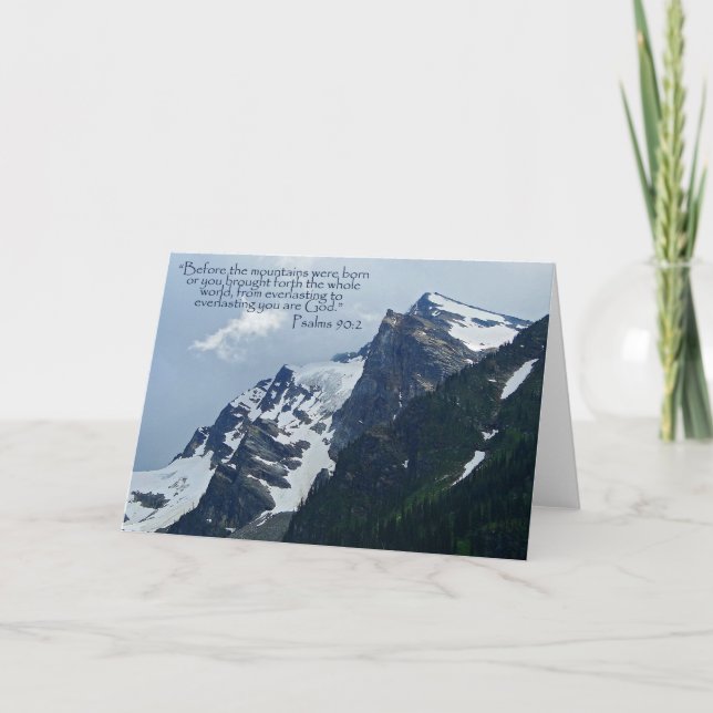 Carte Psaumes 90:2 Montagnes Rocheuses Inspirationnel (Devant)