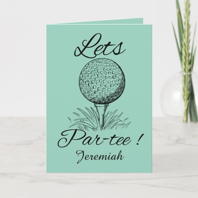 Carte Psr-Tee Anniversaire  Golf-Thème 30e Anniversaire  (Devant)