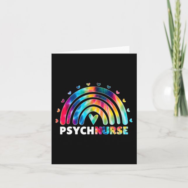 Carte Psych Infirmière Tie Dye Infirmière Santé mentale  (Devant)