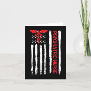 Carte Psychiatric Nurse American Flag RN Mental Health P