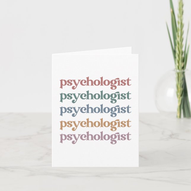 Carte Psychologue Rétro Psychologie Étudiant Diplôme (Devant)