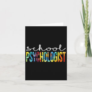 Carte Psychologue Scolaire Tie Dye Jour d'Appréciation C