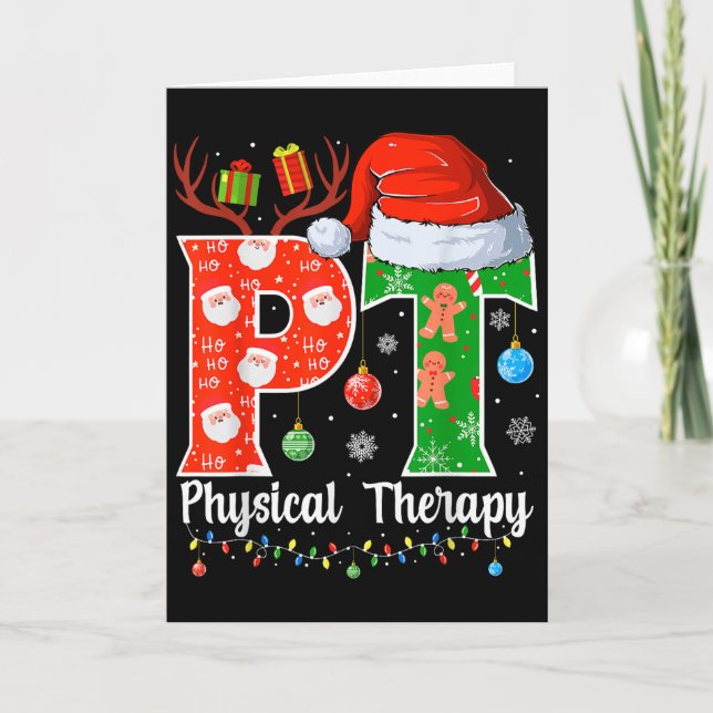 Carte Pt Christmas Physical Therapy Christmas Pt Xmas  (Devant)
