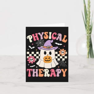 Carte Pt Thérapie Physique Halloween Ghost Rétro Pt Hall