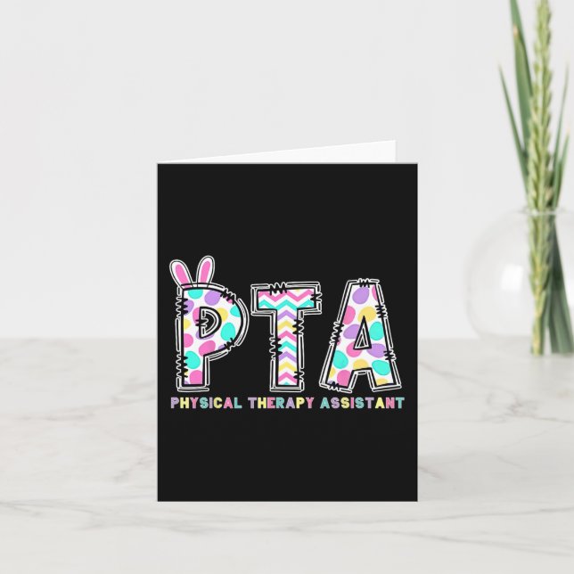 Carte Pta Thérapie Physique Stant Bunny Pâques Pt Therap (Devant)