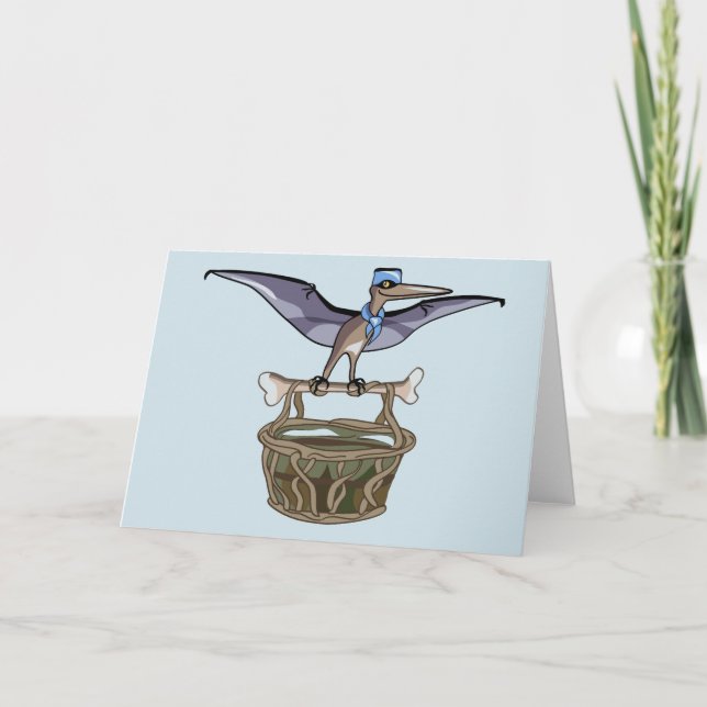 Carte Pteranodon Portant Un Panier (Devant)