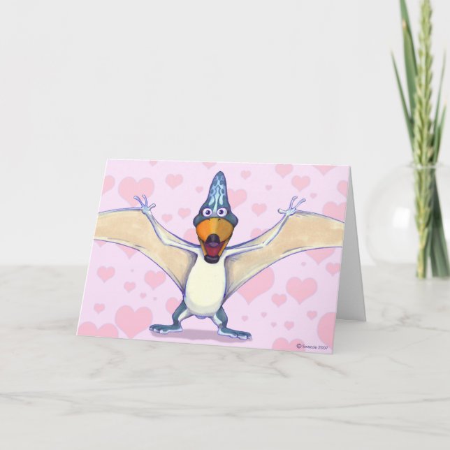 Carte Pteranodon Valentine's Day (Devant)