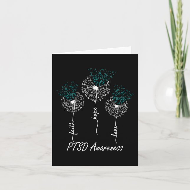 Carte Ptsd Sensibilisation Foi Espoir Amour Dandelion (Devant)