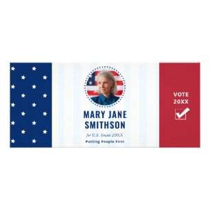 Carte Publicitaire 2026 Drapeau politique Campagne candidate non part