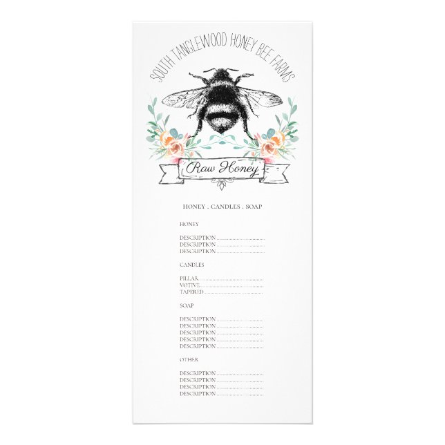 Carte Publicitaire Abeille de miel apiculteur apiculteur apiculaire a (Devant)