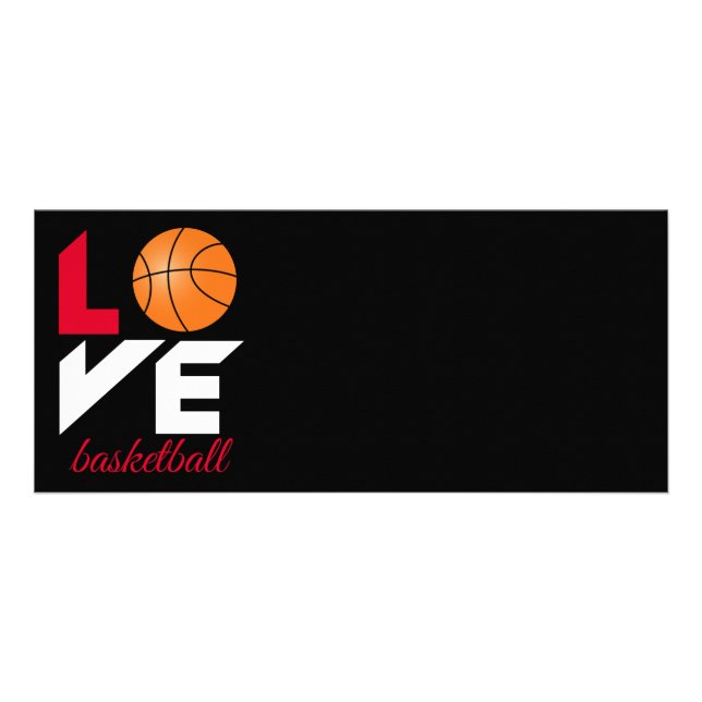 Carte Publicitaire Aimer le basket-ball (Devant)