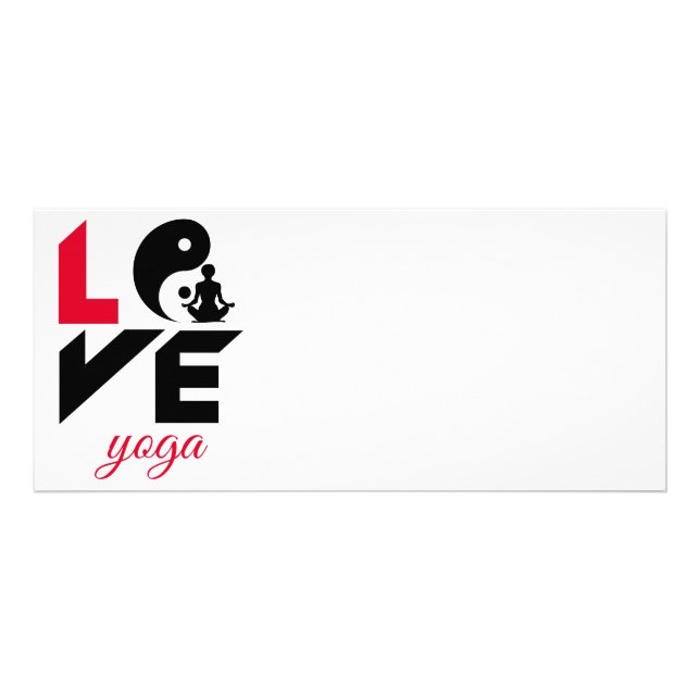 Carte Publicitaire Aimer le yoga (Devant)