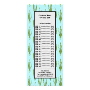 Carte Publicitaire Algues vertes plantes océaniques amoureux de la na
