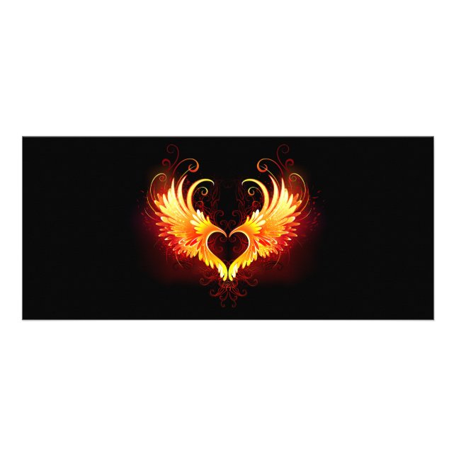 Carte Publicitaire Angel Fire Heart with Wings (Devant)