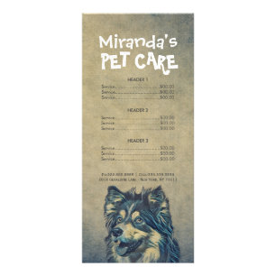 Carte Publicitaire Animaux de compagnie assis Grooming Beauté Salon T