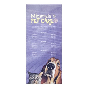 Carte Publicitaire Animaux de compagnie assis Grooming Beauté Salon T