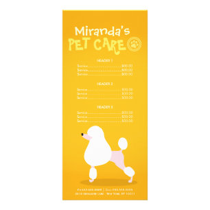 Carte Publicitaire Animaux de compagnie assis Grooming Beauté Salon T