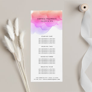 Carte Publicitaire Aquarelle moderne   Services ou tarif