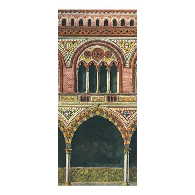 Carte Publicitaire Architecture vintage, Citadelle à Pavie, Italie (Devant)