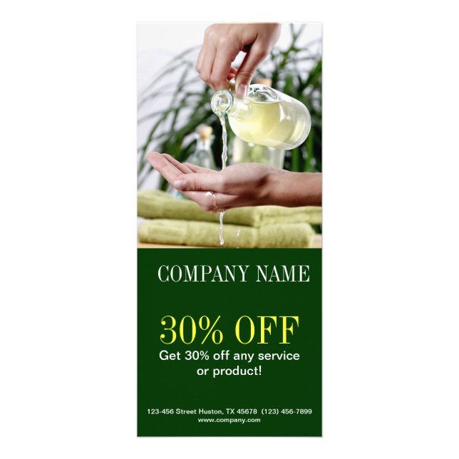 Carte Publicitaire Aromathérapie Essential Oil beauté massage SPA (Devant)