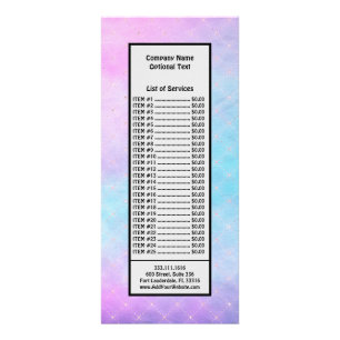 Carte Publicitaire Art à l'aquarelle Pastel Bleu Violet Féminin Glam 
