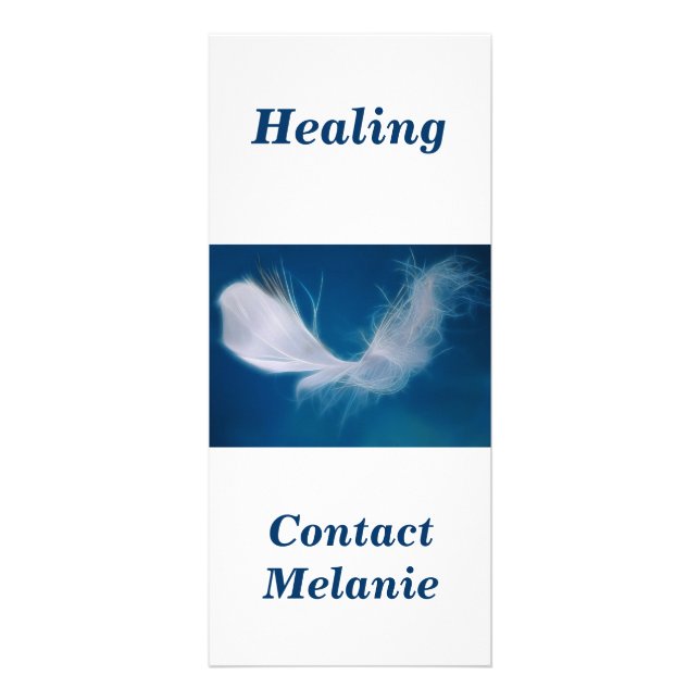 Carte Publicitaire Art de la plume blanche - symbole de pureté et d'i (Devant)